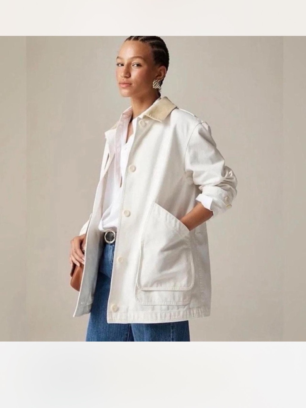 J.Crew NWT white barn jacket size small